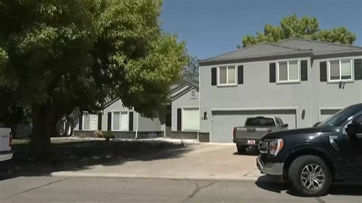 Media and police gather outside suspected Kirk shooter's house