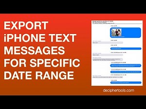 How to Export iPhone Text Messages for a Specific Date Range