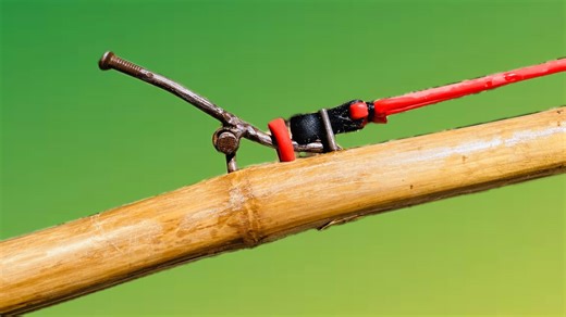 Stunning Long Bamboo Slingshot Making with Perfection