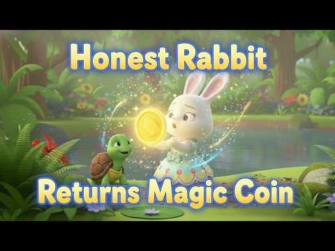 Honest Rabbit Returns Magic Coin 🐰🪙 | What Happened Next Will Surprise You! #kids #story #cartoon