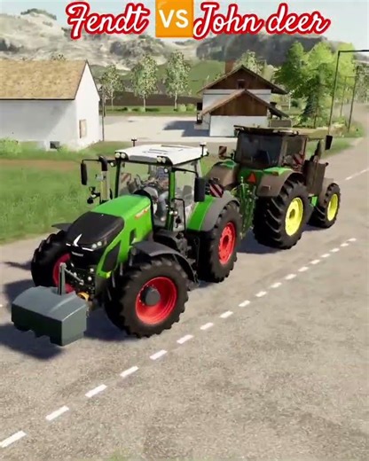 Fendt 🆚 John Deer| Tractor Tochn In Fa19 | #fs19 #fs25 #farmingsimulator #satisfying