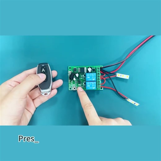 How to use:2 Channel DC12V Remote Control Switch with 2 button remote control #sale #wholesale