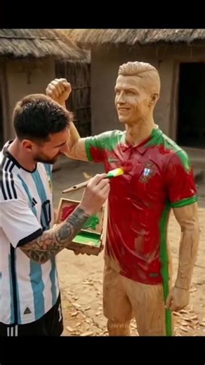 Jab Messi Ne Banaya Ronaldo Ka Statue 😱 | #shorts