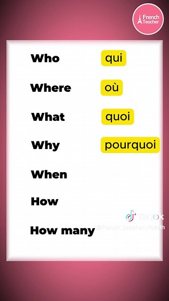 Who? Where? What? Why? If you’ve ever wondered: · Who are you talking to? · Where are you going? · What do you need? · Why is it important? Mastering these simple yet powerful questions is the key to clear and confident communication in French! ✨ Learn how to ask and answer these essential questions effortlessly. Ready to boost your French skills? 📚 Book your first French lesson with us today! Contact us on WhatsApp: [your number] #LearnFrench #FrenchTeacher #FrenchInRiyadh #RiyadhLife #RiyadhS