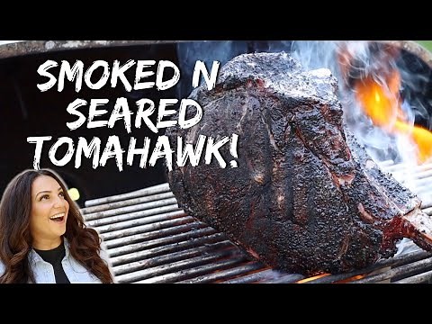 How to Smoke and Sear a MASSIVE tomahawk steak | Jess Pryles