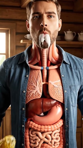 Inside Human Body Digestive System #anatomy #corn #digestion #3danimation #mukbang