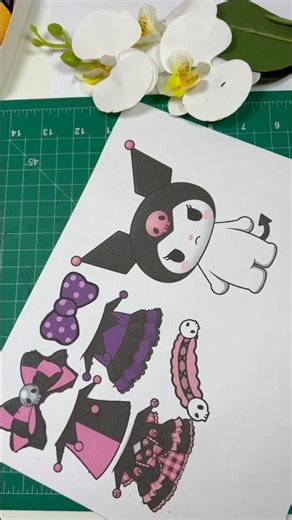 How to Make a Kuromi Squishy Paper Doll! 🖤💜 DIY Sanrio Paper Craft #burrikiki