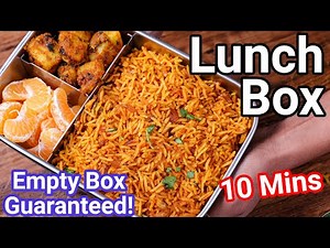 Perfect Lunch Box Meal in 10 Mins | Onion Rice & Dry Aloo Sabzi - Onion Pulao & Potato Dry Curry