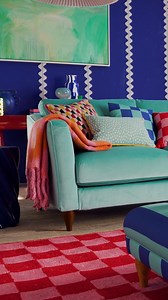 6.5K views · 8 comments | Dive into @SophieRobinsonInteriors's vibrant world of design and let your space reflect your unique style! Embrace the joy of mixing and matching for a truly personalised home.   Fairlight, 4 Seater Sofa in Aqua https://www.dfs.co.uk/fairlight/flg14awbv | DFS | Facebook