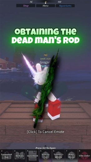Obtaining the DEAD MAN'S ROD in FISCH #r #roblox #fisch #shorts