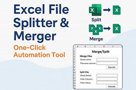 Excel File Split & Merge VBA Macro | Automation Tool - Etsy UK