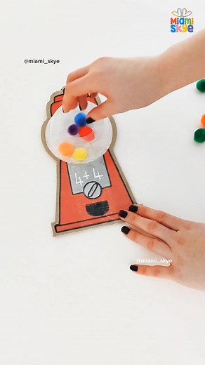 Gumball Math #homeschooling #mathforkids #montessori #recyclediy #toddleractivitiesathome #actividadesparaniños #timhortons