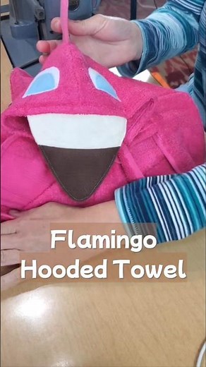 Flamingo Hooded Towel - cutest DIY project for the water 🦩 #sewingpatterns #sewingprojects