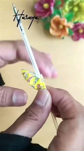 Don't throw away your candy wrappers. DIY flowers from waste materials #shorts #diy