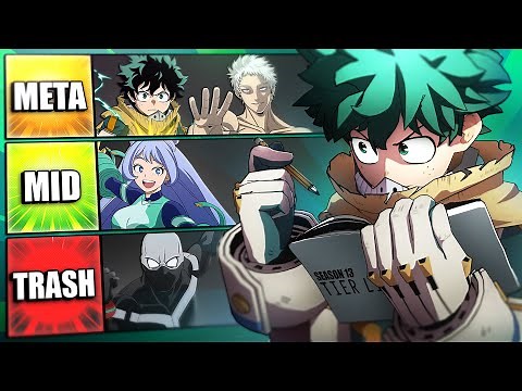My Hero Ultra Rumble Season 13 Tier List! OFA Deku Edition!