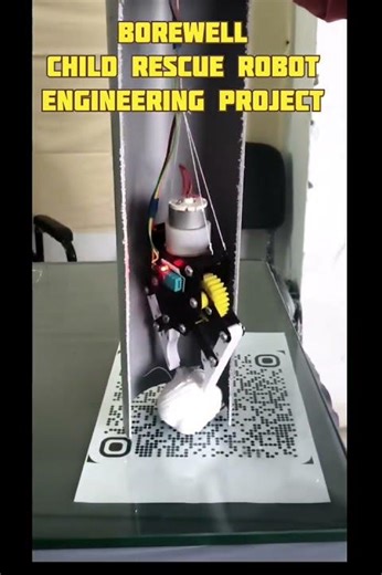 Final Year Project borewell child rescue robot #robotics #engineering #arduino