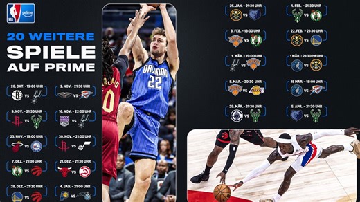 NBA heute kostenlos live: Spurs vs Nets live ab 19 Uhr bei Amazon Prime