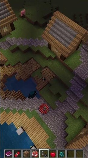 I NUKED A MINECRAFT TOWN and A WARDEN #Shorts