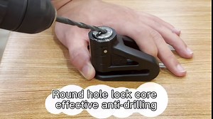 Motorcycle Disc Lock Heavy Duty Anti Theft,Triangle Fixed Of Bike, Scooter,Motorcycle Wheel Disc Lock,Brake Lock,Motorcycle Accessories Disc Brake,5ft Reminder Cable,Theft Waterproof.(Silver)