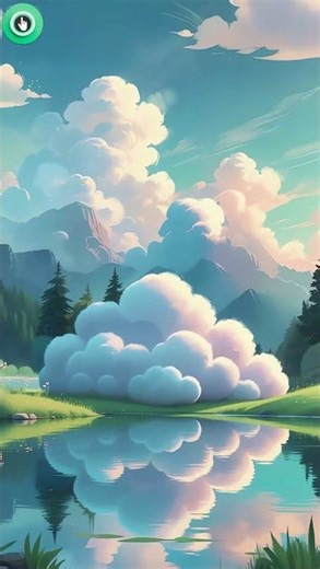 🏞️ Cloud by the Lake | Dreamy Healing Phone Wallpaper