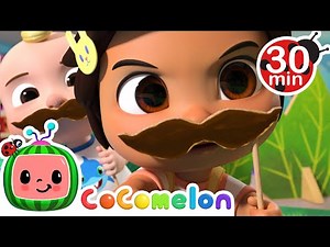 Five Little Monkeys Jumping on the Bed 30 MIN COMPILATION | CoComelon - Nursery Rhymes with Nina