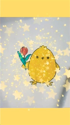 Yellow Chicken 🐥 | Reverse Speed Art Magic ✨#shorts