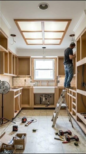 Modern Kitchen Transformation — From Empty Space to Luxury Dream Kitchen ✨️💫