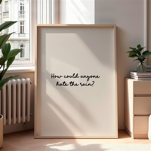 The Rain - Printable Modern Calm Home Decor (digital Download) - Etsy