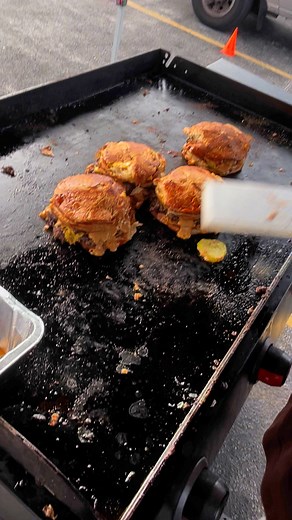 Im outside right now ! Croissant grilled cheese smashburger ! Come see me 2801 us1 fort pierce fl | Jaquan Cohoon