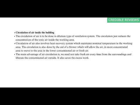 Working of a Ventilation System