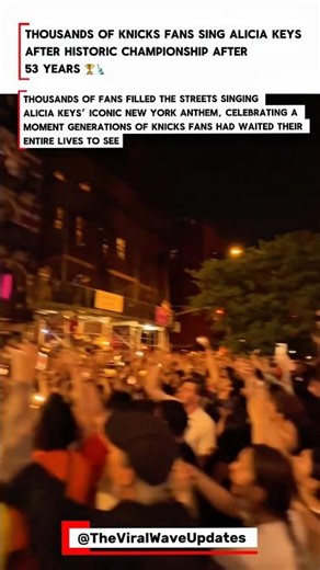 Thousands of Knicks Fans Sing Alicia Keys in Historic Championship 🏆🗽#aliciakeys #nba #nbafinals