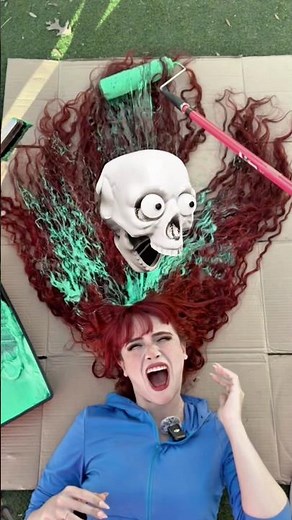 100 capas de PINTURA vs cabello largo 😱⭐️😎