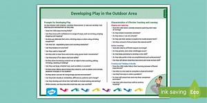 EYFS Outdoor Area Reception Next Steps Poster