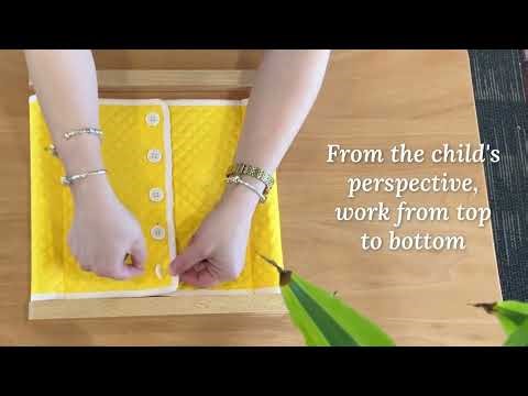 Button Frame | Montessori Practical Life Lesson