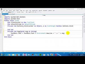 How to make Client Socket Program in VB NET 2012 Part2End