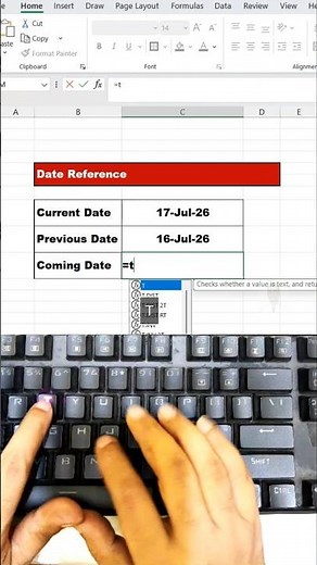 How to Get Current Date, Previous Date & Coming Date in Excel | #time #excel #correctdate