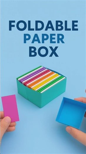 How to make paper foldable box. 📃