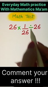 Math Test 🧠✍️ #reelsviralシ #challenge #educationforall #SpeedQuizzing #brainteaser #mathtest #LearnAndGrow | Mathematics Ma'am