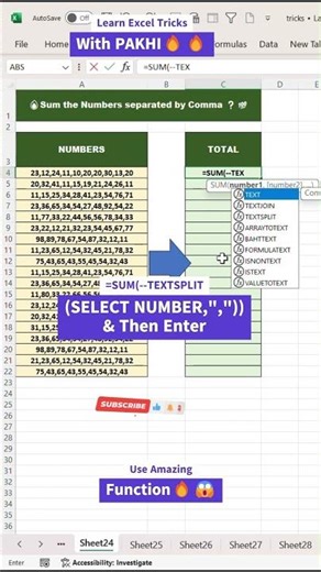 Textsplit Function not Working | Textsplit Function in Excel 📈✨ #youtubeshorts #excel #shorts
