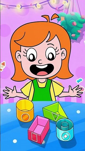 Emma Sorts Food by Shape! 🍎🍕 A Fun Kitchen Activity #kids #cartoons