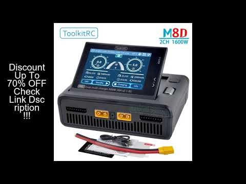 ToolkitRC M8D Intelligent Charger DC1600W XT60 2-8S Lithium Battery Balanced Voltage Remote Control