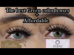 The most Natural Green color contacts lenses | Bella Emerald Green, Otaku Green olive