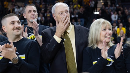 Watch longtime Shocker radio legend react to surprise honor