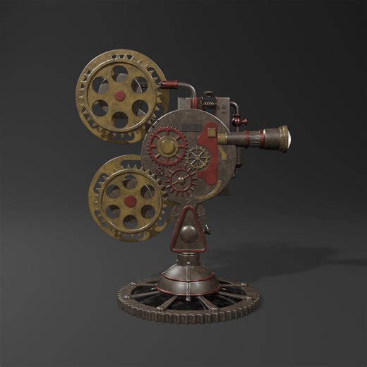 Vintage Film Projector 3d Model, Arun R