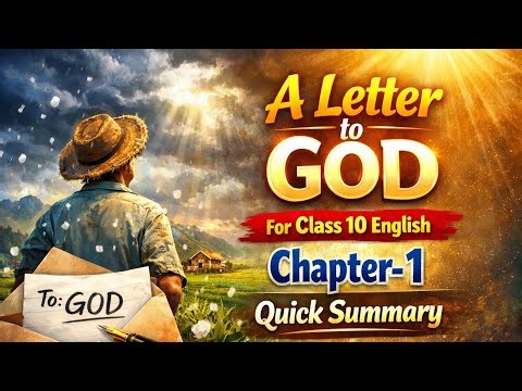 A Letter to God | Class 10 English Ch-1 Quick Summary #revision 