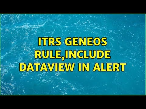 ITRS Geneos rule,include dataview in alert (2 Solutions!!)