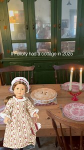 America’s favorite horse thief ✨ _ #americangirldoll #felicity #colonialdecor #colonialkitchen #colonialvibes #williamsburg #uostateny #cottagecore #hobbitcore #homestead #kitchenfireplace | Brook & Bramble Farm