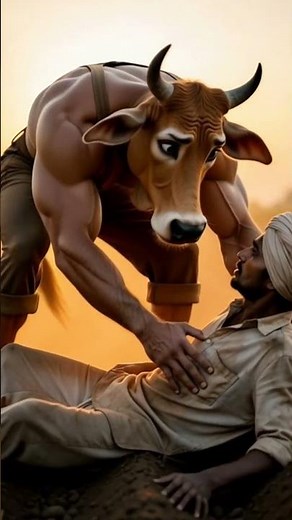 “Bodybuilder cow 🐄 Saves His Farmer | Emotional Short Story | Ultra Realistic Animation”