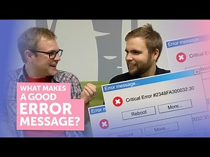 What makes a good error message?