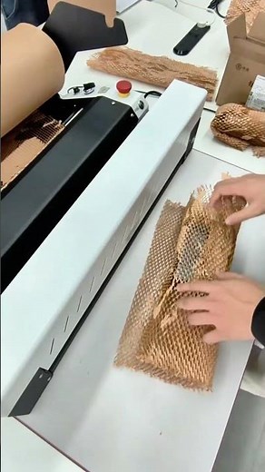 Automatic Honeycomb Paper Stretching Machine with Auto Cut: Easy #machine#packing
